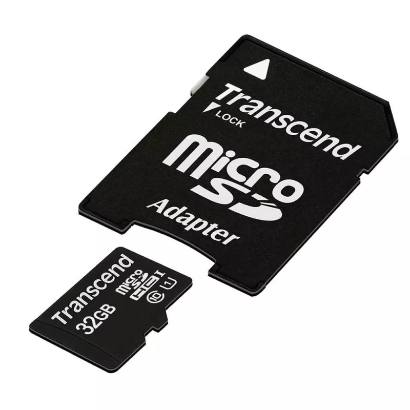 Karta pamięci microSDHC 32GB z adapterem Class 10 TS32GUSDU1 Transcend