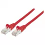 Kabel krosowy sieciowy Intellinet, Cat6, 0,5 m, czerwony, miedź, S/FTP, LSOH / LSZH, PVC, RJ45, pozłacane styki, zabezpieczenie przed zaczepianiem, odciążka, dożywotnia gwarancja
