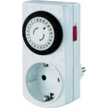 Bachmann Mini Time switch mechanical - Automatischer Netzschalter - AC 230 V - 3680 Watt - Biały (852.104)
