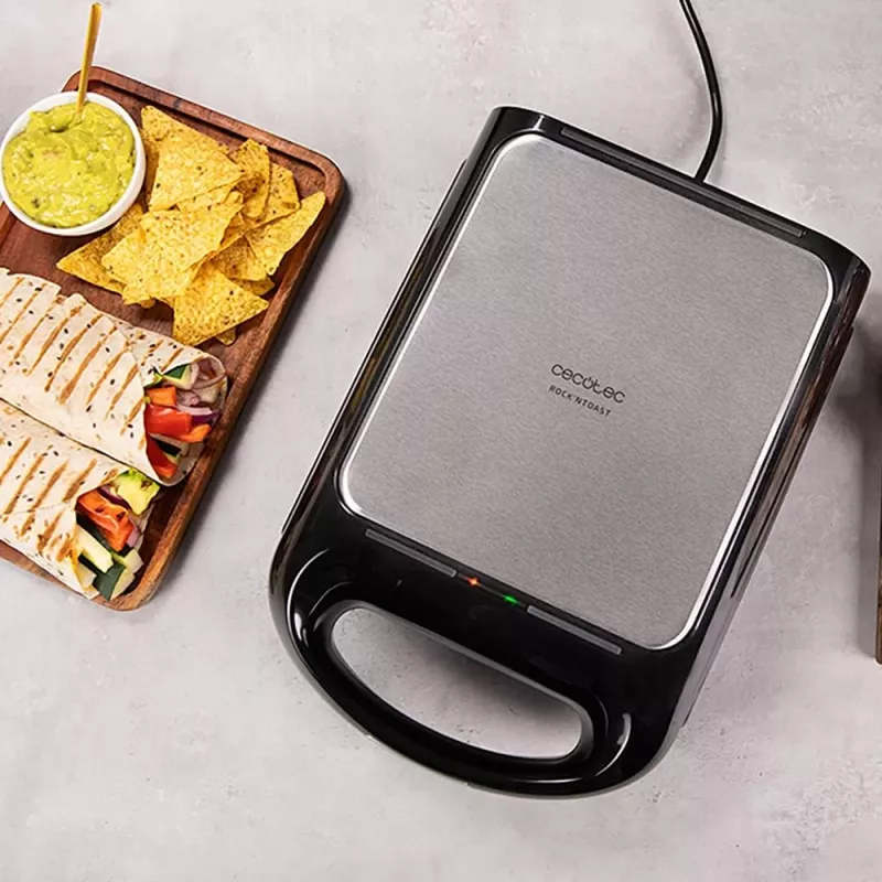 Cecotec Sandwich Maker | Rock'nToast Family 3in1 | 1500 W | Liczba płyt 3 | Czarny