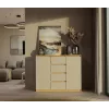 komoda z 2 drzwi i 4 szuflady, dąb artisan/kolor kaszmirowy