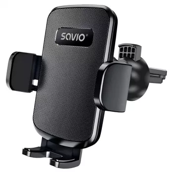 Uchwyt na telefon SAVIO CH-05, czarny — trwałe akcesorium ochronne do telefonów komórkowych