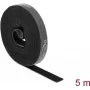 Taśma montażowa DeLOCK Taśma Velcro na rolce, dł. 5 m x szer. 15 mm czarna