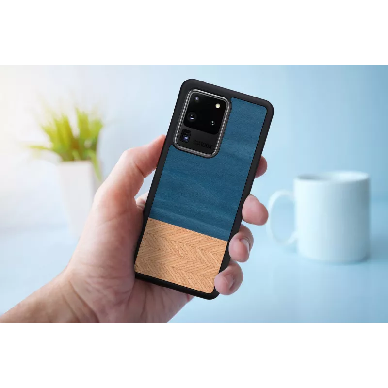 Etui ochronne na smartfona Man and Wood Galaxy S20 Ultra Denim Czarny