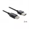 Kabel USB DeLOCK EASY-USB 2.0-A 3m Czarny