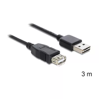 Kabel USB DeLOCK EASY-USB 2.0-A 3m Czarny