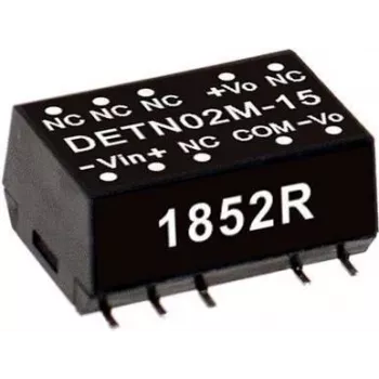 zasilacz mean well DETN02N-15, Wejście 21,6–26,4 V, Wyjście 15 V, Moc 2 W, Głębokość 15,2 mm