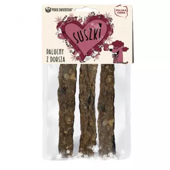 Przysmak dla psa PAKA ZWIERZAKA paluchy z dorsza 60 g — o smaku rybnym, hipoalergiczny, bezzbożowy