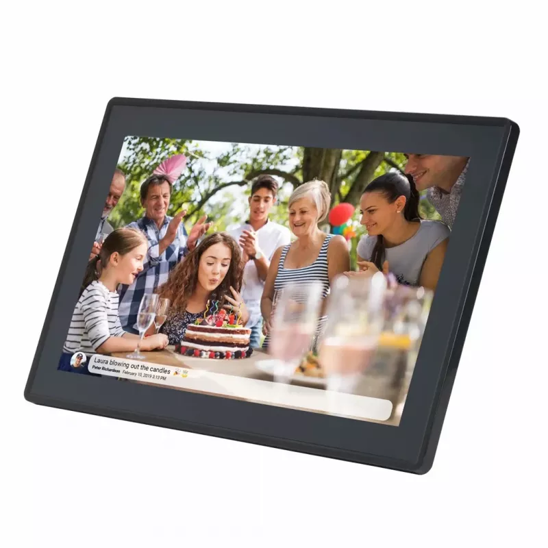Cyfrowa ramka do zdjęć Denver PFF-1515B Czarna 39,6 cm (15,6 inch) Ekran dotykowy Wi-Fi