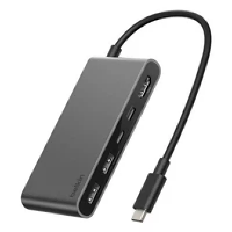 Belkin Connect, USB Type-C, HDMI, USB 2.0 Type-A, USB Type-C, 5000 Mbit/s, 60 Hz, 3840 x 2160 Pixel, Czarny
