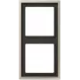 Płytka osłonowa włącznika JUNG ES 2982 — czarna i stal nierdzewna, bezśrubowa, 81×152 mm