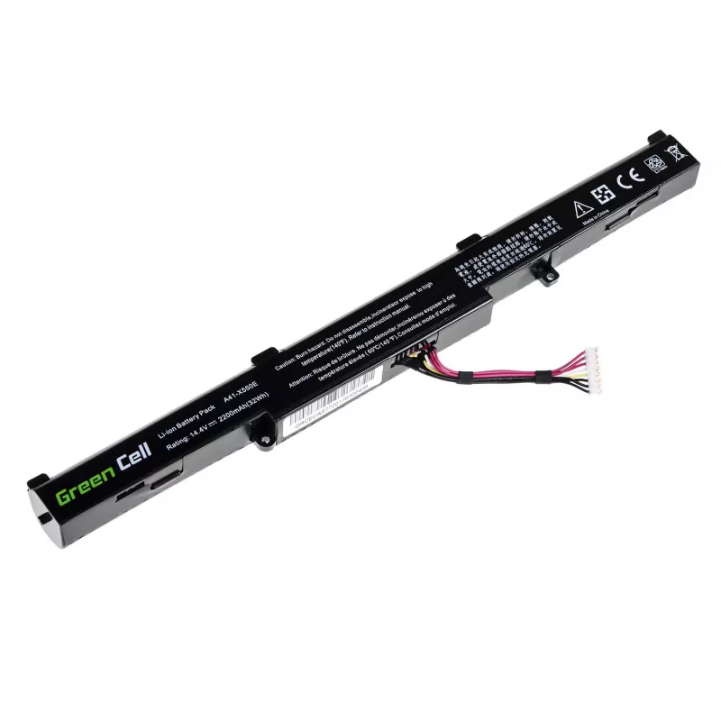 Bateria zielony Cell AS77 do laptopów ASUS — Li-Ion 15 V, 2200 mAh, 4 ogniwa, czarna