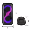 Przenośne centrum muzyczne MANTA SPK0401B100 głośnik Bluetooth, 100 W mocy szczytowej, radio FM, karaoke, wbudowany akumulator, X-BASS