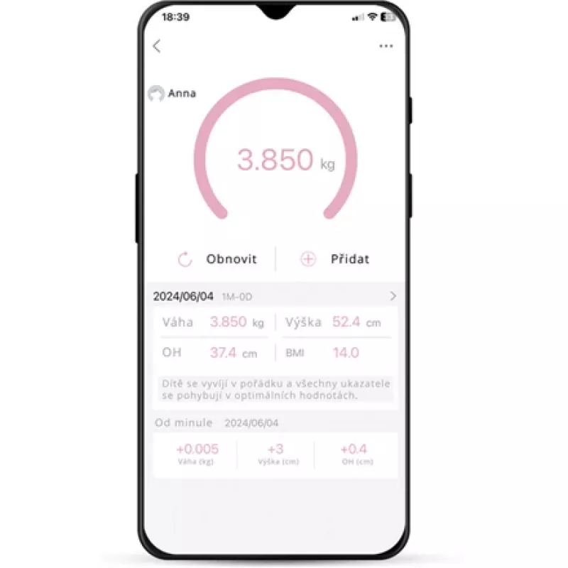 Waga niemowlęca ETA ETA730690000 — waga dla niemowląt i małych dzieci, maks. 20 kg, dokładność 5 g, biała