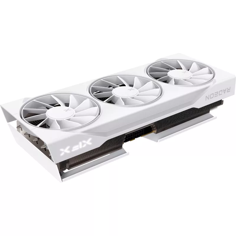Karta graficzna XFX Radeon RX 9070 XT — 16 GB GDDR6, 256-bit, PCIe x16, 2400 MHz, 3-wentylatorowa biała, 325×65 mm
