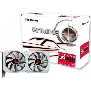 Karta graficzna BIOSTAR Radeon RX 580 8 GB GDDR5, 256-bitowa, PCIe 3.0 x16, podwójny wentylator, 1x HDMI, 2x DisplayPort