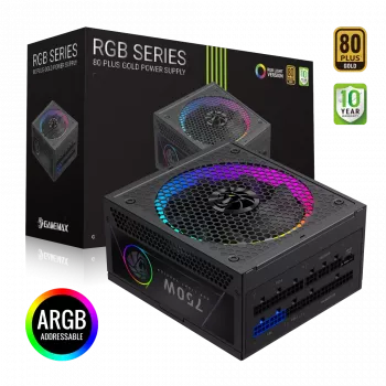 Zasilacz Gamemax, 80 PLUS Gold | RGB 750G | 750 W