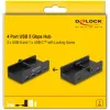 DeLOCK 64284 Koncentrator USB Typ A 5000 MBit/s Czarny