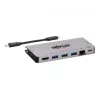 Stacja dokująca USB-C - 4K HDMI, USB 3.2 Gen 1, Hub USB-A, GbE, Czytnik kart, Ładowanie 100W PD, Odłączany przewód U442-DOCK5D-GY