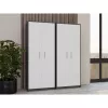 OLIV 2D CLOSED SHELVING UNIT, ANTHRACITE/Biały SET