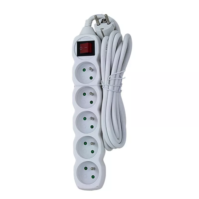 Esperanza ELK215W przedłużacz zasilający 3 m 5 gniazd AC Wewnętrzny Biały