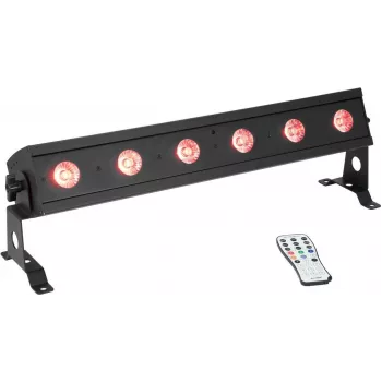 LED bar EUROLITE AKKU Bar-6 Entry QCL RGBW, 6x4W LED-y, zasilany bateriami przenośny oświetlenie
