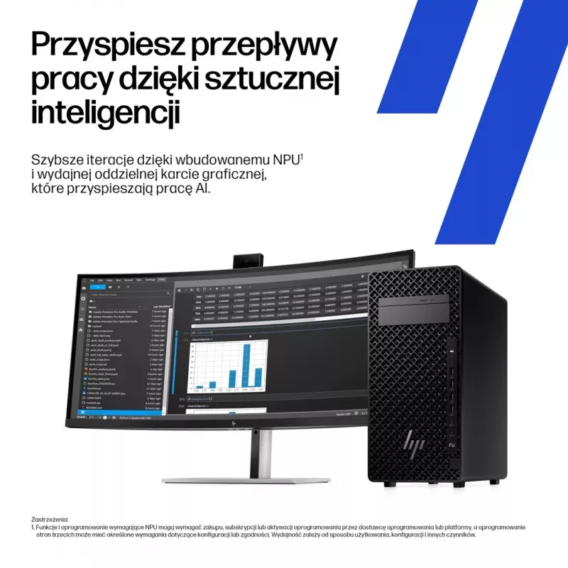 HP Z2 Tower G1i Intel Core Ultra 7 265 32 GB DDR5-SDRAM 1 TB SSD Ubuntu Linux AI Workstation, AI PC Czarny
