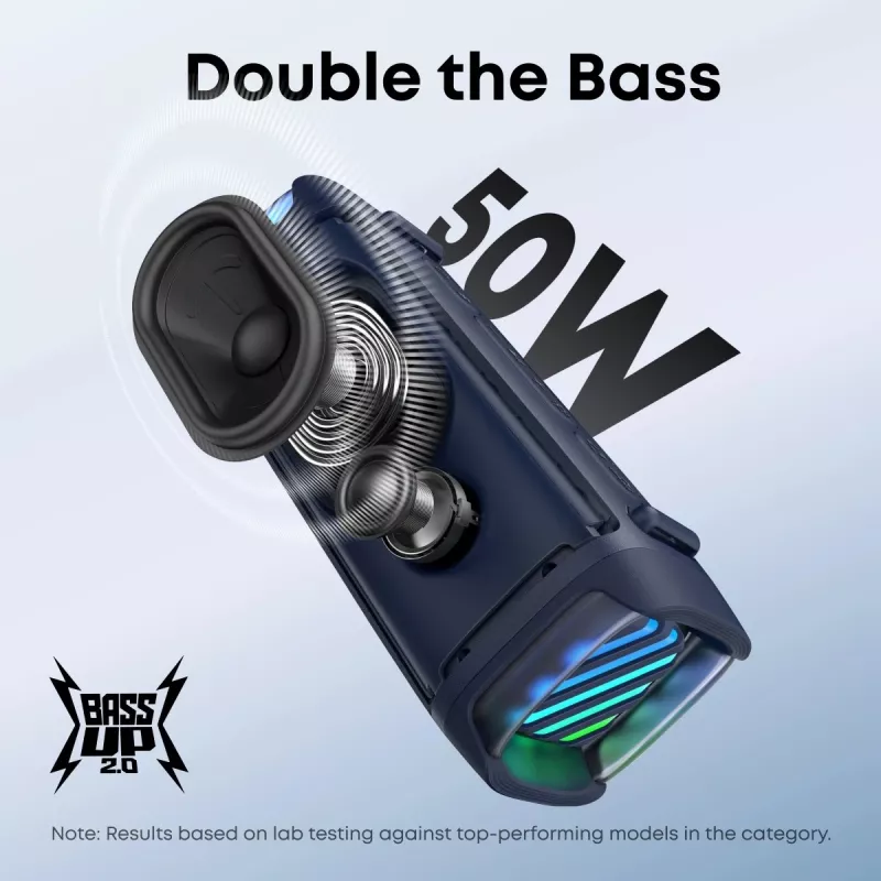 Przenośny głośnik Bluetooth Anker Soundcore Boom 3i — 50 W, wodoodporny, zasilany bateriami