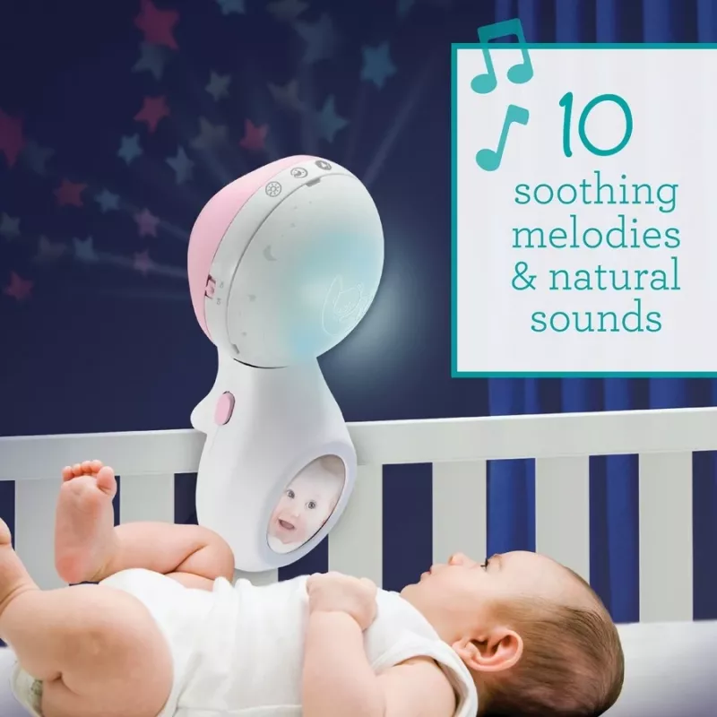 Pozytywka dziecięca B-kids 3in1 Infantino 150302050 — pudrowy róż, zabawka uspokajająca 3w1