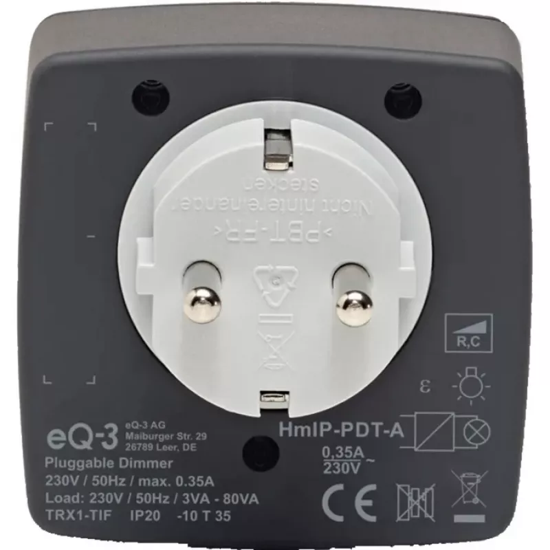 eQ-3 AG Homematic IP 161621A0, wewnętrzny, antracytowy, tworzywo sztuczne, IP20, 70 mm, 39 mm