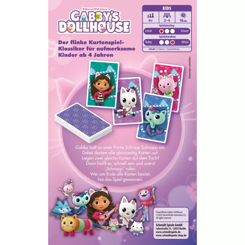 Gabby's Dollhouse Schnipp Schnapp, gra planszowa