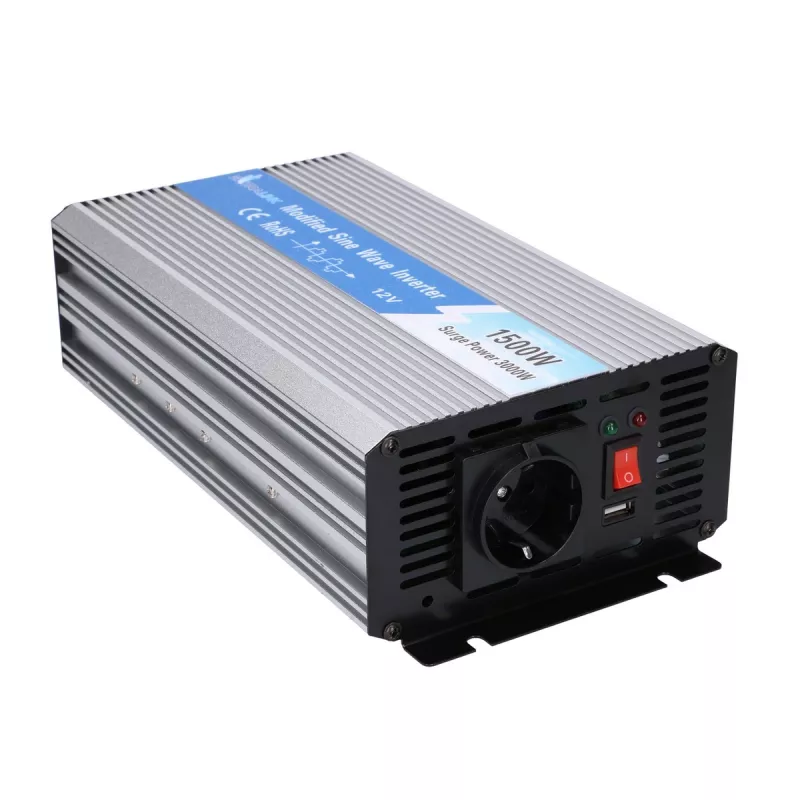 Przetwornica napięcia Extralink 12 V - 230 V, 1500 W, sinus modyfikowany OPIM-1500W