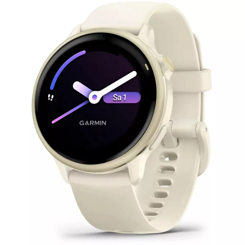 Garmin vívoactive 6 3,05 cm (1,2) AMOLED 42 mm Cyfrowy 390 x 390 pikseli Ekran dotykowy Biały Wi-Fi GPS (satelitarny)
