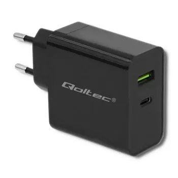 Zasilacz QOLTEC 51717 45W 20V 3A ładowarka sieciowa wewnętrzna do smartwatcha, czarny