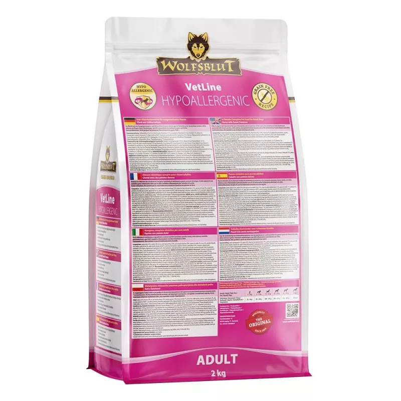 WOLFSBLUT VetLine Hypoallergenic Horse with sweet potatoes - sucha karma dla psa - 2kg