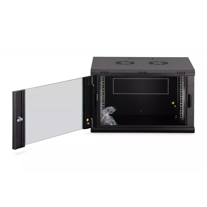 Naścienna szafa rack 19 cali DIGITUS Dynamic-N DN-37101 — 7U, 600x450 mm, IP20, zamek na klucz, niezmotowany