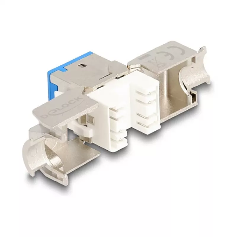 Moduł keystone DeLOCK 88113 płaski RJ-45 niebieski 10 szt.