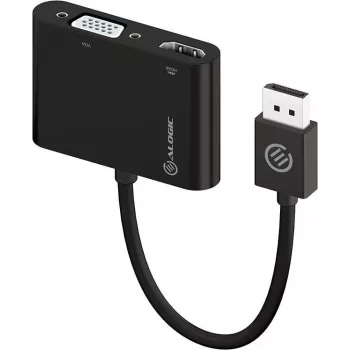 ALOGIC DP-VGHD4K-ADP Kabel-adapter wideo DisplayPort na HDMI + VGA (D-Sub) Czarny (DP-VGHD4K-ADP)
