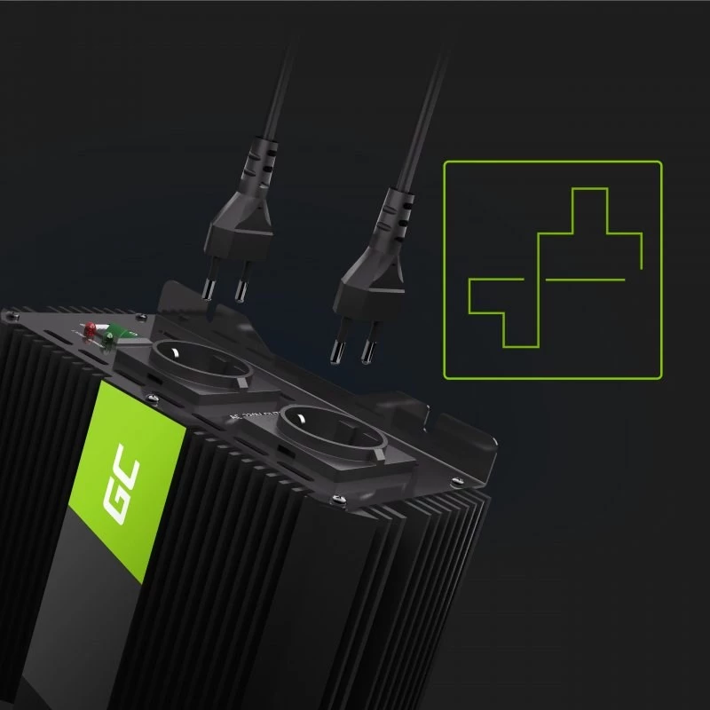 Przetwornica napięcia zielony Cell INVGC12 Auto 3000 W czarna
