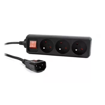 Gembird EG-PSU3F-01 listwa przeciwprzepięciowa Czarny 3 gniazda AC 230 V 0.6 m