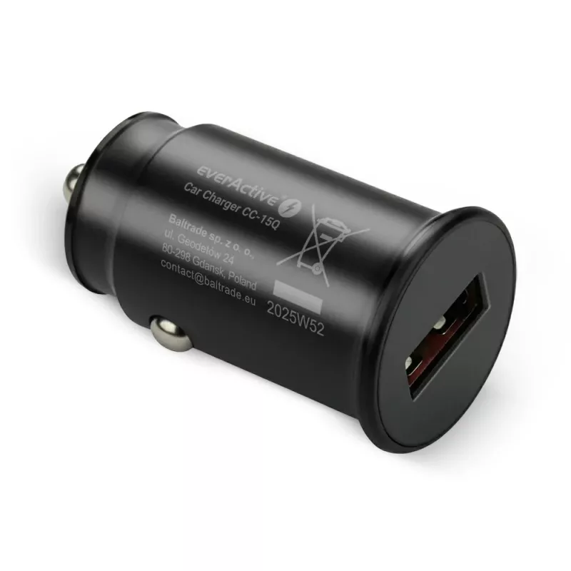 Ładowarka samochodowa everActive CC-15Q QC3.0 18W 1×USB