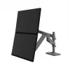 Ergotron LX Pro - Zestaw montażowy (podwójne ramię) - do 2 monitorów LCD - montaż na płycie perforowanej - aluminium - ciemnoszary - rozmiar ekranu: do 61 cm (do 24 cali)