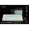 SAVIO PHENIX WHITE Bezprzewodowa Klawiatura Mechaniczna, Gateron Red Pro, ABS