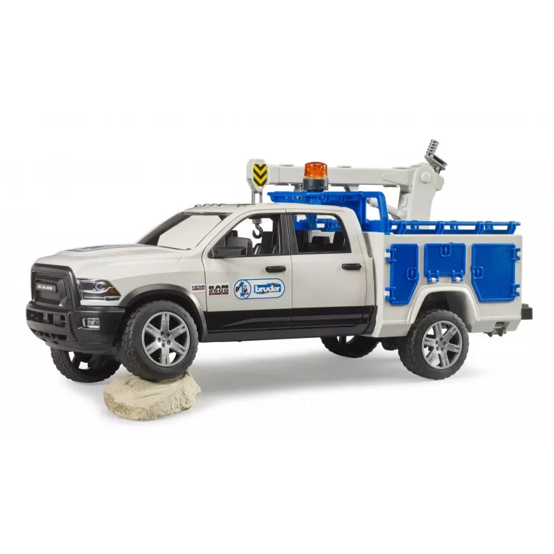 Auto Dodge RAM 2500 Service z obrotowym światłem Rooster BRUDER 02509