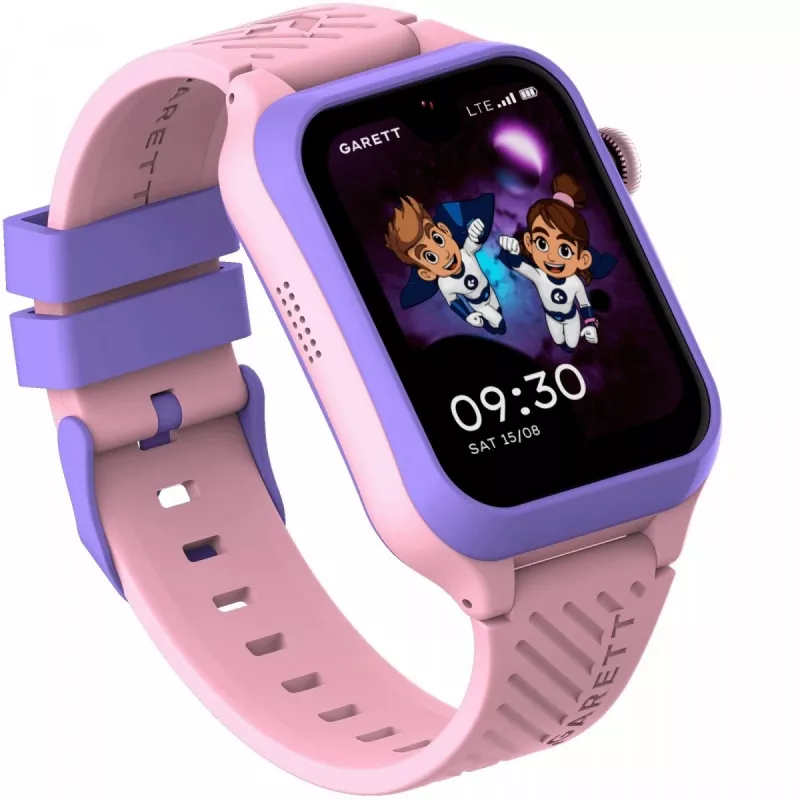 Smartwatch Garett Kids Essa 2 4G Pink — dziecięcy zegarek GPS z 4G, połączeniami głosowymi, SOS