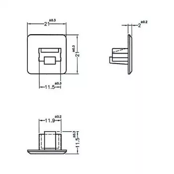 Osłona zabezpieczająca gniazdo RJ-45 DeLOCK 64019