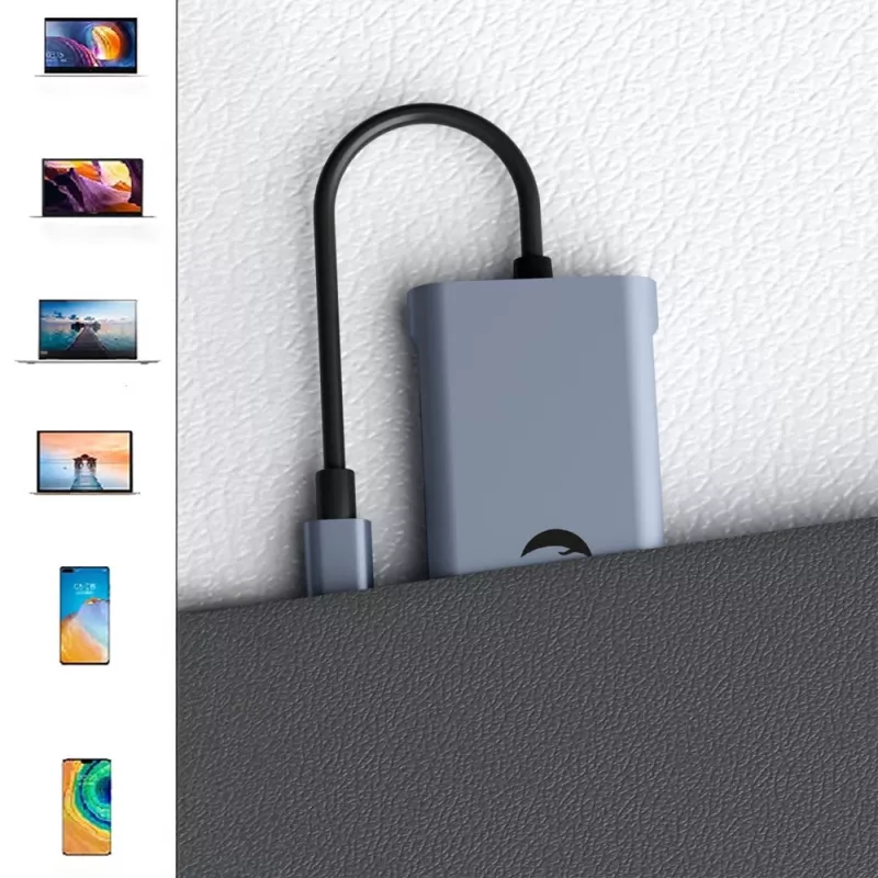 Adapter USB-C 11-w-1 Hawk HW-HUB1101 — hub wieloportowy z 11 portami