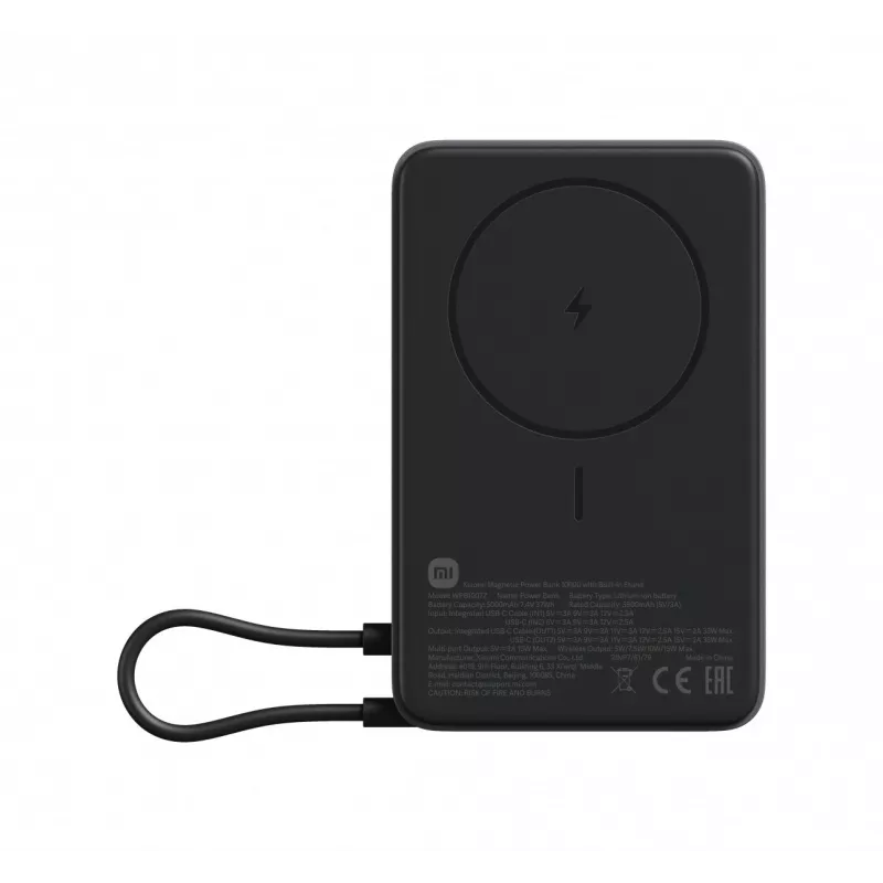 Power bank Xiaomi BHR08P9GL 5900 mAh Li-Ion, ładowanie bezprzewodowe, USB-C, szary