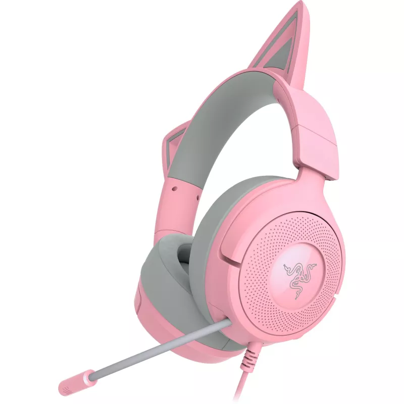 Headset Razer Kraken Kitty V3 X — Przewodowy USB Type-A, Nauszny, 20–28kHz, kabel 1,3 m, Różowy