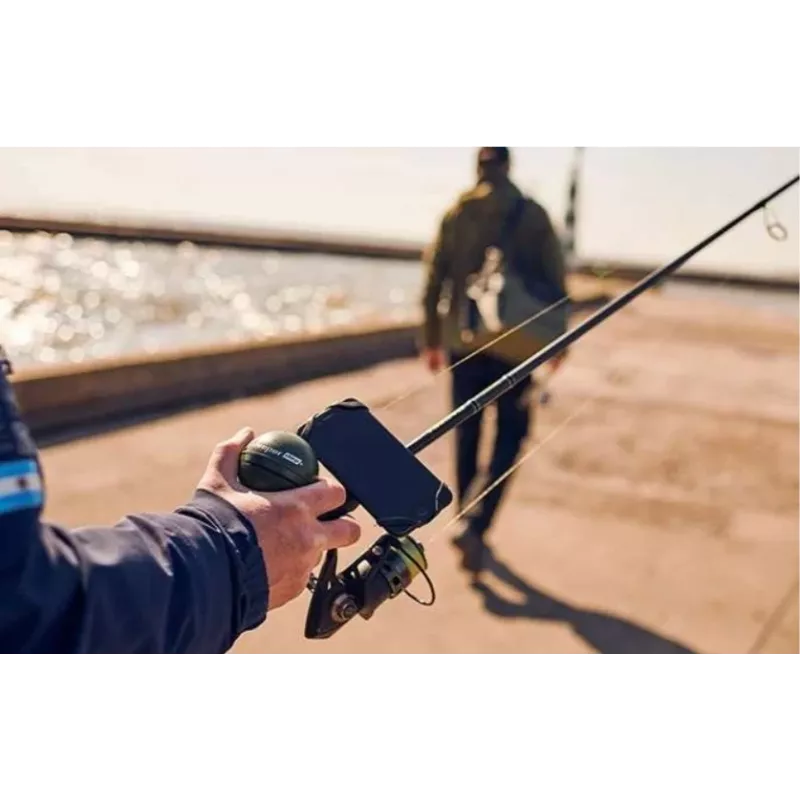 Regulowany uchwyt na telefon deeper ITGAM0003 — uchwyt na wędkę, silikonowy, do telefonów 3,5–5 cali, 280 mm, czarny
